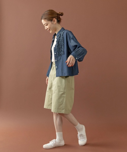 PAR ICI(パーリッシィ)の「雲斎ナチュラルヴィンテージワッシャー チノハーフパンツ(チノパンツ・レディース・ベージュ・FREE)」の20枚目の写真