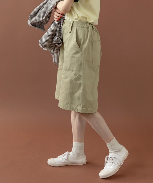 PAR ICI(パーリッシィ)の「雲斎ナチュラルヴィンテージワッシャー チノハーフパンツ(チノパンツ・レディース・ベージュ・FREE)」の13枚目の写真