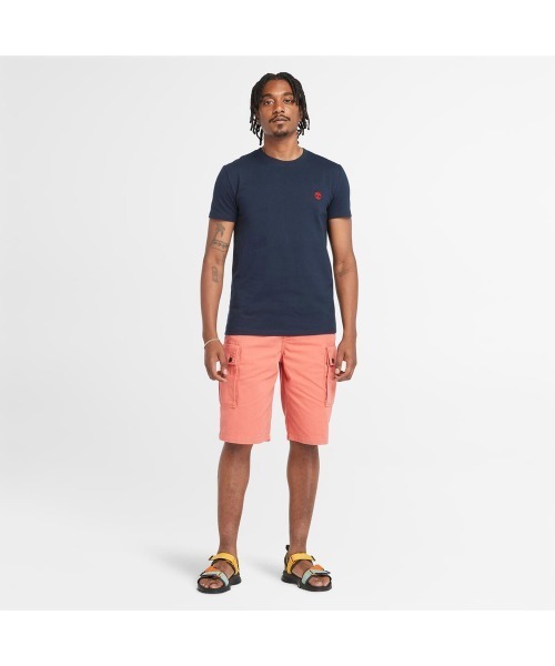 Timberland(ティンバーランド)の「メンズ 半袖 ジャージー Tシャツ(Tシャツ/カットソー・メンズ・ネイビー・LARGE/MEDIUM/SMALL)」の2枚目の写真