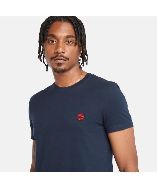 Timberland(ティンバーランド)の「メンズ 半袖 ジャージー Tシャツ(Tシャツ/カットソー・メンズ・ネイビー・LARGE/MEDIUM/SMALL)」の3枚目の写真