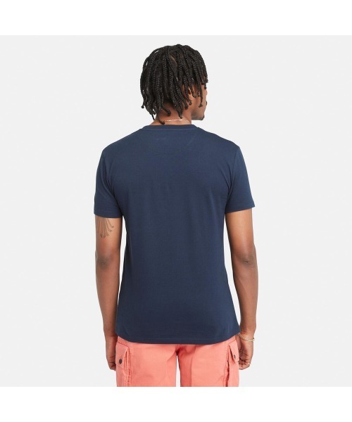 Timberland(ティンバーランド)の「メンズ 半袖 ジャージー Tシャツ(Tシャツ/カットソー・メンズ・ネイビー・LARGE/MEDIUM/SMALL)」の4枚目の写真