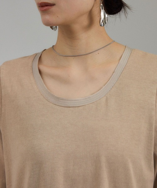 SALON adam et rope'（サロン アダム エ ロペ）の「ビンテージライクオーバーダイワンピース（ワンピース・レディース・ベージュ系その他/グレー・FREE）」の8枚目の写真