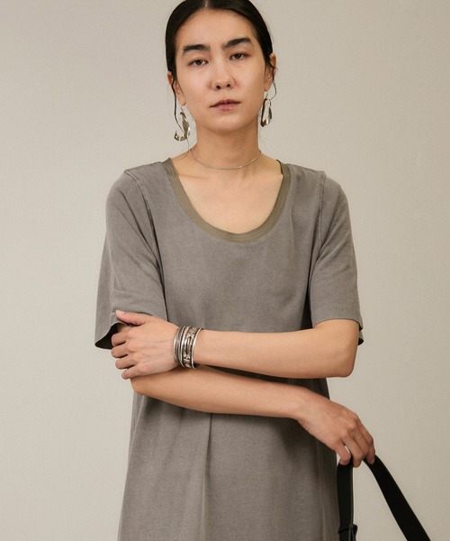 SALON adam et rope'（サロン アダム エ ロペ）の「ビンテージライクオーバーダイワンピース（ワンピース・レディース・ベージュ系その他/グレー・FREE）」の18枚目の写真