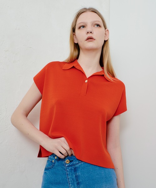 Naptime ニットラガーシャツ(赤SIZE:M) allureville(アルアバイル)の「サマーラガーシャツ(ニット