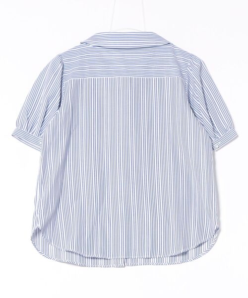STRAWBERRY-FIELDS（ストロベリーフィールズ）の「キャンディストライプ＿ストライプパール釦ブラウス　シャツ・ブラウス（シャツ/ブラウス・レディース・ロイヤルブルー/ブラック/オフホワイト・2）」の4枚目の写真