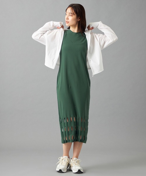 Chacott(チャコット)の「【ノーソーイングニット】カットアウトニットワンピース(ワンピース・レディース・グリーン/ブラック・M)」の6枚目の写真