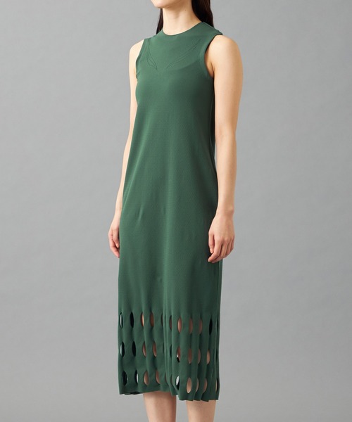 Chacott(チャコット)の「【ノーソーイングニット】カットアウトニットワンピース(ワンピース・レディース・グリーン/ブラック・M)」の8枚目の写真