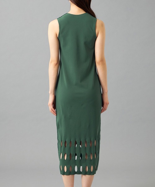 Chacott(チャコット)の「【ノーソーイングニット】カットアウトニットワンピース(ワンピース・レディース・グリーン/ブラック・M)」の12枚目の写真