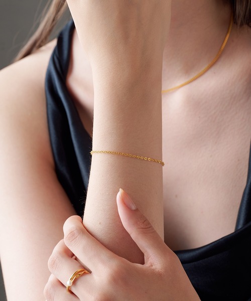 セール】【ALLURELLE】silver925 グリッターチェーンブレスレット KNF