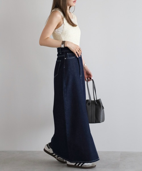 Bonjour Sagan（ボンジュールサガン）の「前後2WAYスパンコールノースリーブニット（タンクトップ・レディース・アイボリー/ベージュ/ブラウン・FREE）」の22枚目の写真