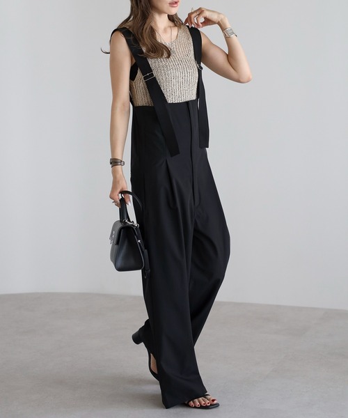 Bonjour Sagan（ボンジュールサガン）の「前後2WAYスパンコールノースリーブニット（タンクトップ・レディース・アイボリー/ベージュ/ブラウン・FREE）」の6枚目の写真