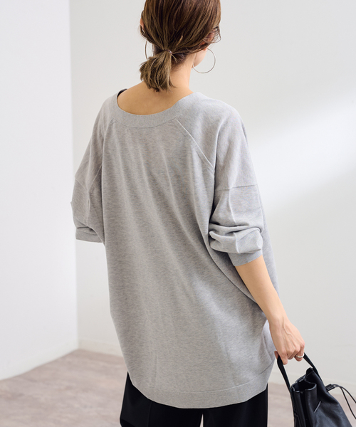 【新品未使用】「手洗い可能」CO/AceワイドVネックカーディガン ライトグレー FRAMeWORK（フレームワーク）の「≪手洗い可能≫CO/AceワイドV