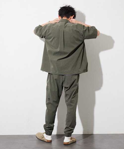 FREAK'S STORE(フリークスストア)の「AIR TECH BREATH Open Collar Shirt / オープンカラーシャツ / メッシュ ピグメント加工【セットアップ対応】(シャツ/ブラウス・メンズ・ブラック/オリーブ/ネイビー・LARGE/MEDIUM)」の13枚目の写真