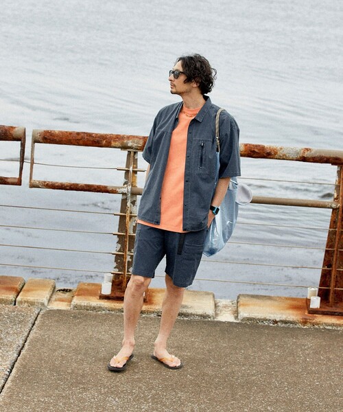 FREAK'S STORE(フリークスストア)の「AIR TECH BREATH Open Collar Shirt / オープンカラーシャツ / メッシュ ピグメント加工【セットアップ対応】(シャツ/ブラウス・メンズ・ブラック/オリーブ/ネイビー・LARGE/MEDIUM)」の19枚目の写真