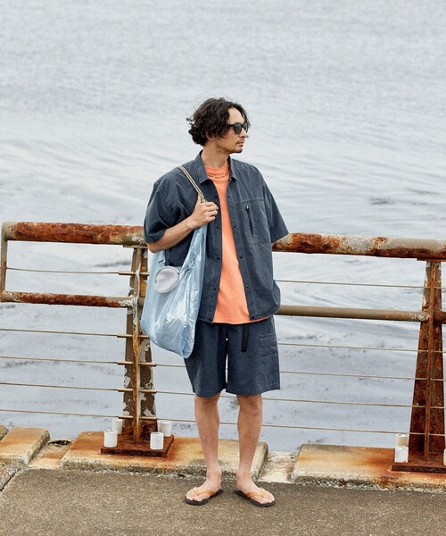 FREAK'S STORE(フリークスストア)の「AIR TECH BREATH Open Collar Shirt / オープンカラーシャツ / メッシュ ピグメント加工【セットアップ対応】(シャツ/ブラウス・メンズ・ブラック/オリーブ/ネイビー・LARGE/MEDIUM)」の21枚目の写真