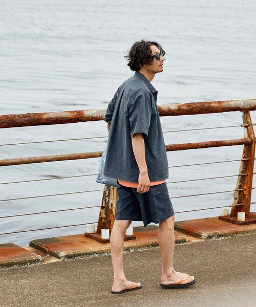 FREAK'S STORE(フリークスストア)の「AIR TECH BREATH Open Collar Shirt / オープンカラーシャツ / メッシュ ピグメント加工【セットアップ対応】(シャツ/ブラウス・メンズ・ブラック/オリーブ/ネイビー・LARGE/MEDIUM)」の22枚目の写真