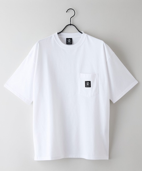 brknhome(ブロークンホーム)の「【brknhome/ブロークンホーム】クルーネックポケット付Tシャツ オーバーサイズ(Tシャツ/カットソー・メンズ・ホワイト/ブラック・MEDIUM/LARGE)」の3枚目の写真
