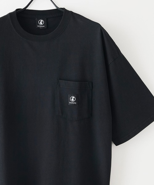 brknhome(ブロークンホーム)の「【brknhome/ブロークンホーム】クルーネックポケット付Tシャツ オーバーサイズ(Tシャツ/カットソー・メンズ・ホワイト/ブラック・MEDIUM/LARGE)」の12枚目の写真