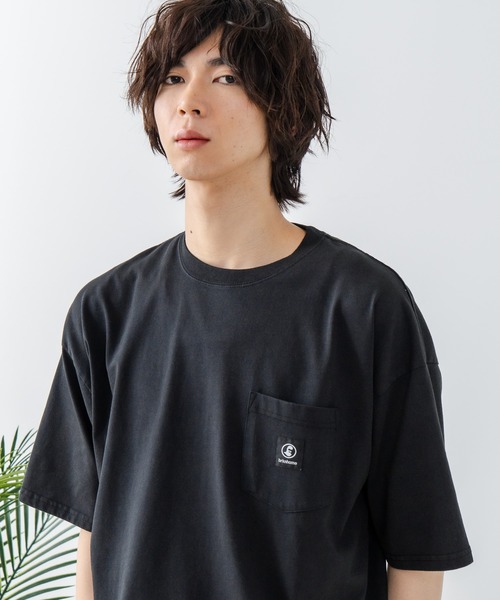brknhome(ブロークンホーム)の「【brknhome/ブロークンホーム】クルーネックポケット付Tシャツ オーバーサイズ(Tシャツ/カットソー・メンズ・ホワイト/ブラック・MEDIUM/LARGE)」の14枚目の写真