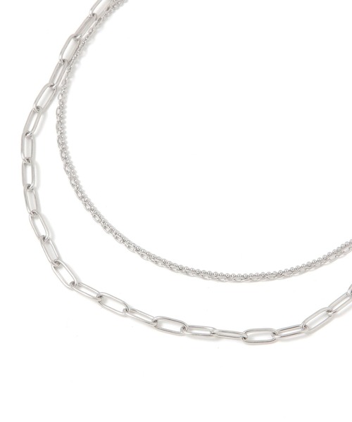 studio CLIP（スタディオクリップ）の「ｽﾃﾝﾚｽ3ﾚﾝﾏﾝﾃﾙﾈｯｸ（ネックレス・レディース・その他1/その他2・FREE）」の2枚目の写真