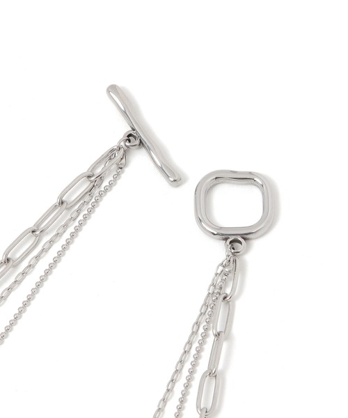 studio CLIP（スタディオクリップ）の「ｽﾃﾝﾚｽ3ﾚﾝﾏﾝﾃﾙﾈｯｸ（ネックレス・レディース・その他1/その他2・FREE）」の4枚目の写真