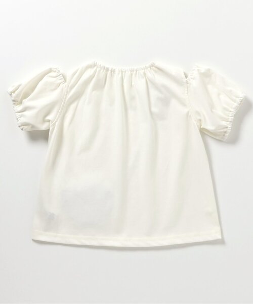 apres les cours（アプレレクール）の「【接触冷感/ジュニア対応】シェルポシェットオフショルTシャツ（Tシャツ/カットソー・キッズ・アイボリー/エメラルド・100/130/80/110/120/140/90）」の13枚目の写真