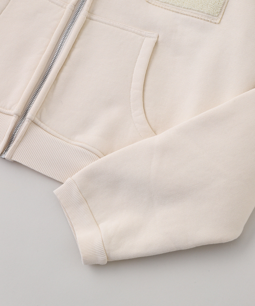セール】ERL / イーアールエル UNISEX VARSITY ZIP-UP HOODIE