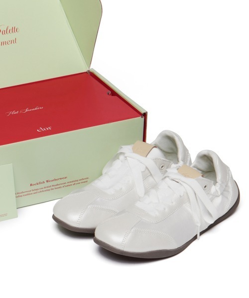 無料配送 ◆clor ◆ SCRUNCH LACEUP FLAT SNEAKERS clor スニーカー SCRUNCH LACE UP FLAT SNEAKERS レディース