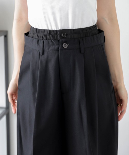 La-gemme(ラジェム)の「レイヤードワイドパンツ(その他パンツ・レディース・グレイッシュベージュ/ブラック/オフホワイト/ブラウン・L/M)」の17枚目の写真