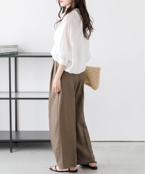 La-gemme(ラジェム)の「レイヤードワイドパンツ(その他パンツ・レディース・グレイッシュベージュ/ブラック/オフホワイト/ブラウン・L/M)」の20枚目の写真