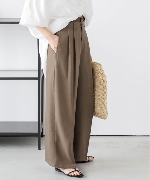 La-gemme(ラジェム)の「レイヤードワイドパンツ(その他パンツ・レディース・グレイッシュベージュ/ブラック/オフホワイト/ブラウン・L/M)」の21枚目の写真