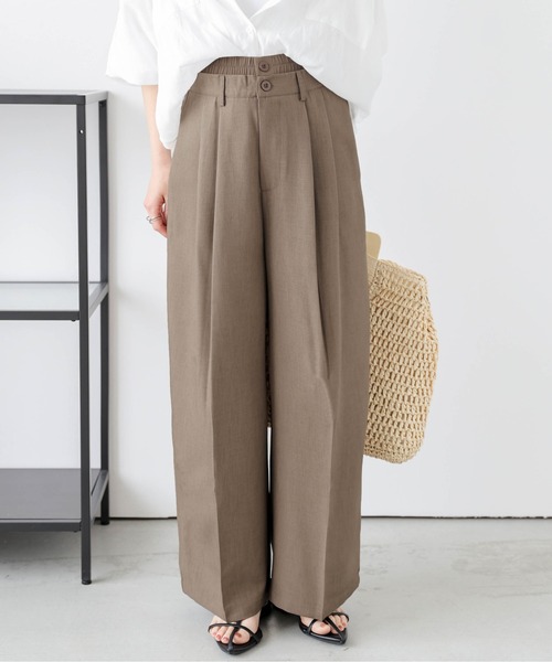 La-gemme(ラジェム)の「レイヤードワイドパンツ(その他パンツ・レディース・グレイッシュベージュ/ブラック/オフホワイト/ブラウン・L/M)」の22枚目の写真