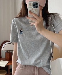 ベア刺繍半袖Tシャツ