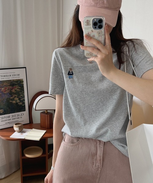 ROOPTOKYO(ループトウキョウ)の「ベア刺繍半袖Tシャツ(Tシャツ/カットソー・レディース・ブラック/グレー・FREE)」の12枚目の写真
