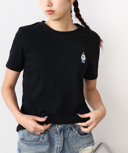 ROOPTOKYO(ループトウキョウ)の「ベア刺繍半袖Tシャツ(Tシャツ/カットソー・レディース・ブラック/グレー・FREE)」の20枚目の写真