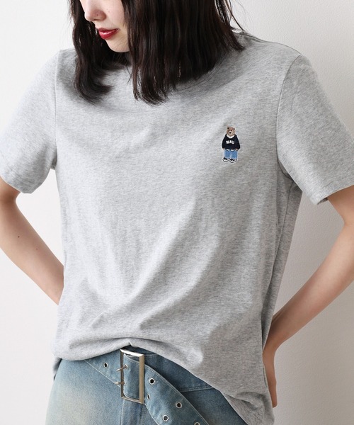 ROOPTOKYO(ループトウキョウ)の「ベア刺繍半袖Tシャツ(Tシャツ/カットソー・レディース・ブラック/グレー・FREE)」の7枚目の写真