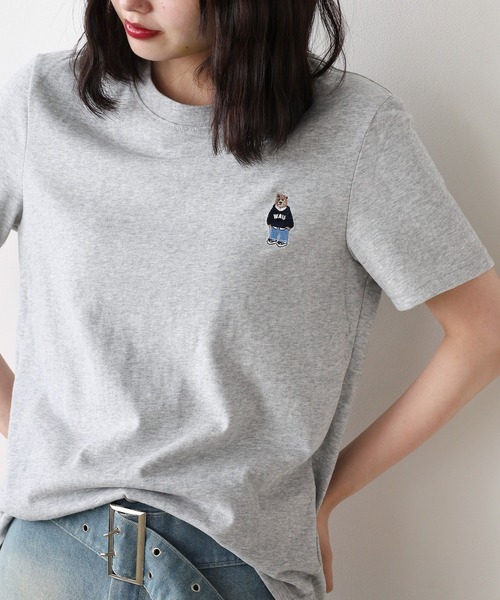 ROOPTOKYO(ループトウキョウ)の「ベア刺繍半袖Tシャツ(Tシャツ/カットソー・レディース・ブラック/グレー・FREE)」の8枚目の写真