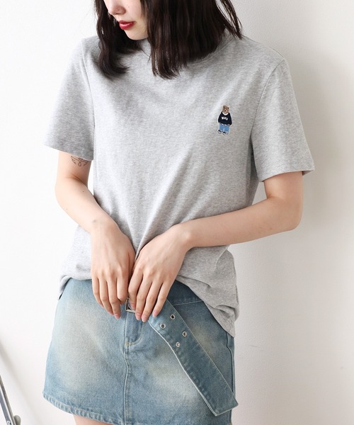 ROOPTOKYO(ループトウキョウ)の「ベア刺繍半袖Tシャツ(Tシャツ/カットソー・レディース・ブラック/グレー・FREE)」の9枚目の写真