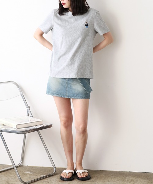ROOPTOKYO(ループトウキョウ)の「ベア刺繍半袖Tシャツ(Tシャツ/カットソー・レディース・ブラック/グレー・FREE)」の10枚目の写真