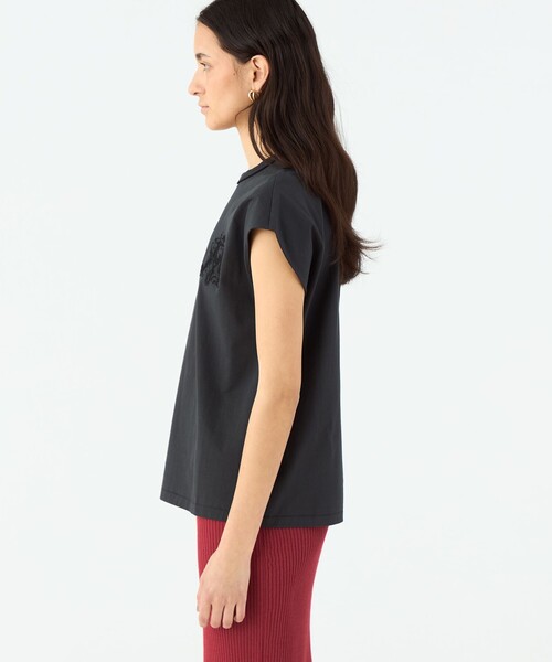 MACPHEE（マカフィー）の「コットンジャージー エンブレムTシャツ（Tシャツ/カットソー・レディース・ブラック/ホワイト・S）」の5枚目の写真