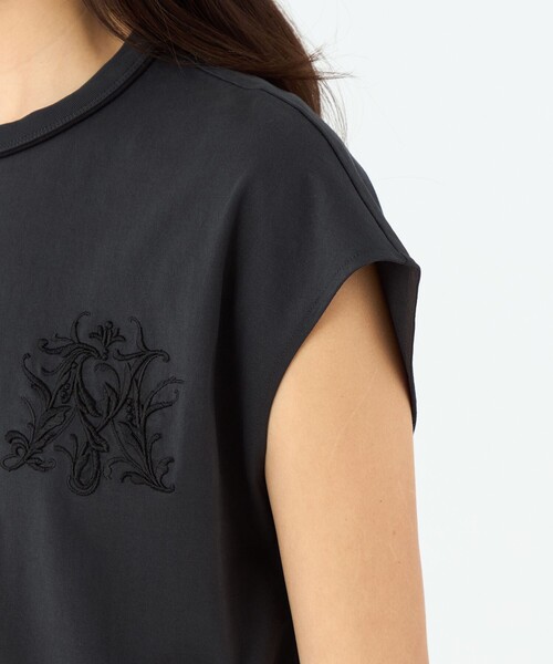 MACPHEE（マカフィー）の「コットンジャージー エンブレムTシャツ（Tシャツ/カットソー・レディース・ブラック/ホワイト・S）」の8枚目の写真