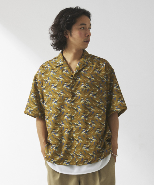 JOURNAL STANDARD relume(ジャーナルスタンダード レリューム)の「ホールパターン プリント オープンカラーシャツ(シャツ/ブラウス・メンズ・ブラック/ベージュ/グリーン/ネイビー/マスタード・MEDIUM/LARGE)」の19枚目の写真