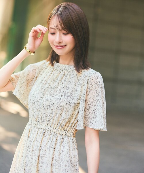 ANY SIS（エニィスィス）の「【洗える】プリント ワンピース（ワンピース・レディース・ブラック系4/アイボリー系4・SMALL/MEDIUM/LARGE）」の3枚目の写真