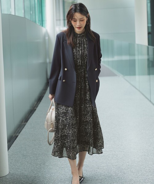 ANY SIS（エニィスィス）の「【洗える】プリント ワンピース（ワンピース・レディース・ブラック系4/アイボリー系4・SMALL/MEDIUM/LARGE）」の5枚目の写真