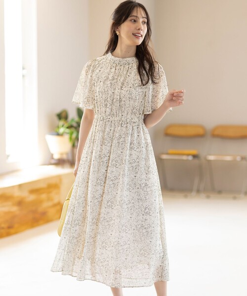 ANY SIS（エニィスィス）の「【洗える】プリント ワンピース（ワンピース・レディース・ブラック系4/アイボリー系4・SMALL/MEDIUM/LARGE）」の8枚目の写真