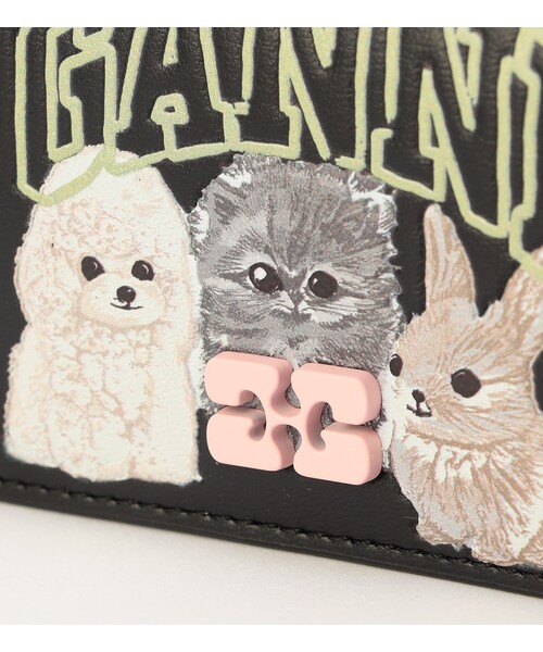 【国内発関税無】GANNI ガニー アニマル ボウ カードケース GANNI カードケース GANNI/ガニー Ganni Bou Card Holder
