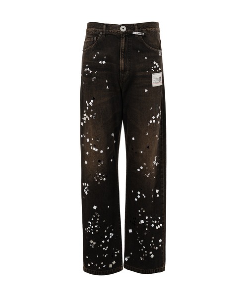 Maison MIHARA YASUHIRO(メゾンミハラヤスヒロ)の「Embellished Denim Pants(デニムパンツ・メンズ・インディゴブルー/ブラック・44/46/48/50)」の1枚目の写真