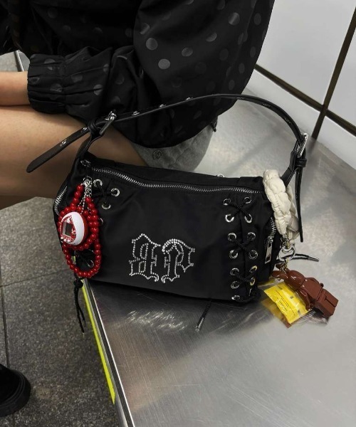 【BLACK PURPLE】Glow Corset Bag ★韓国人気★ 追跡付 BLACK PURPLE】Glow Corset Bag | OUR BRAND,BLACK PURPLE