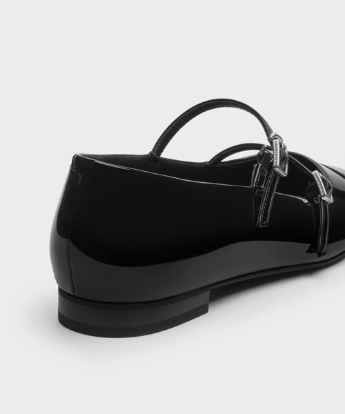 CHARLES & KEITH(チャールズ & キース)の「パテント ダブルストラップメリージェーン(パンプス・レディース・マルーン/ブラック系その他6・22.5cm/23cm/23.5cm/24.5cm/25cm/25.5cm)」の6枚目の写真