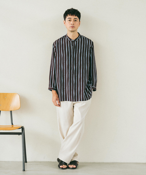 EDIFICE（エディフィス）の「ドライシャンタン 1タック イージーパンツ（スラックス・メンズ・ネイビー/キャメル/ブラック/アイボリー・SMALL/MEDIUM/LARGE）」の12枚目の写真